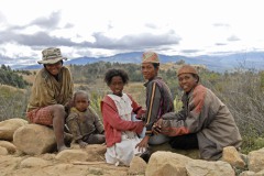 Madagascar, group of women in mountain region