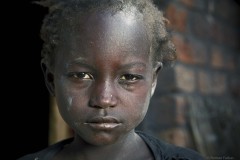 Tchad, child in village