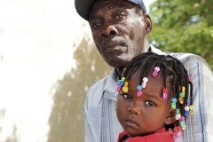 Haiti, Centre Sante, father and daughter