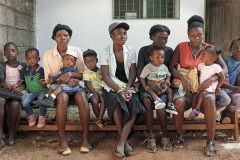 Haiti, women and children waiting for treatment