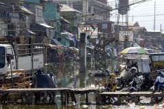 Manila houses after flood