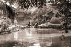 Bangladesh Sundarbans houses at water