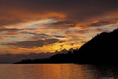 Ruanda, lake Kivu, sunset