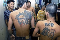 Philippines, Manila, prison tattoos