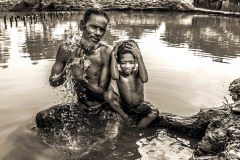 Bangladesh, Sundarbans, father and son